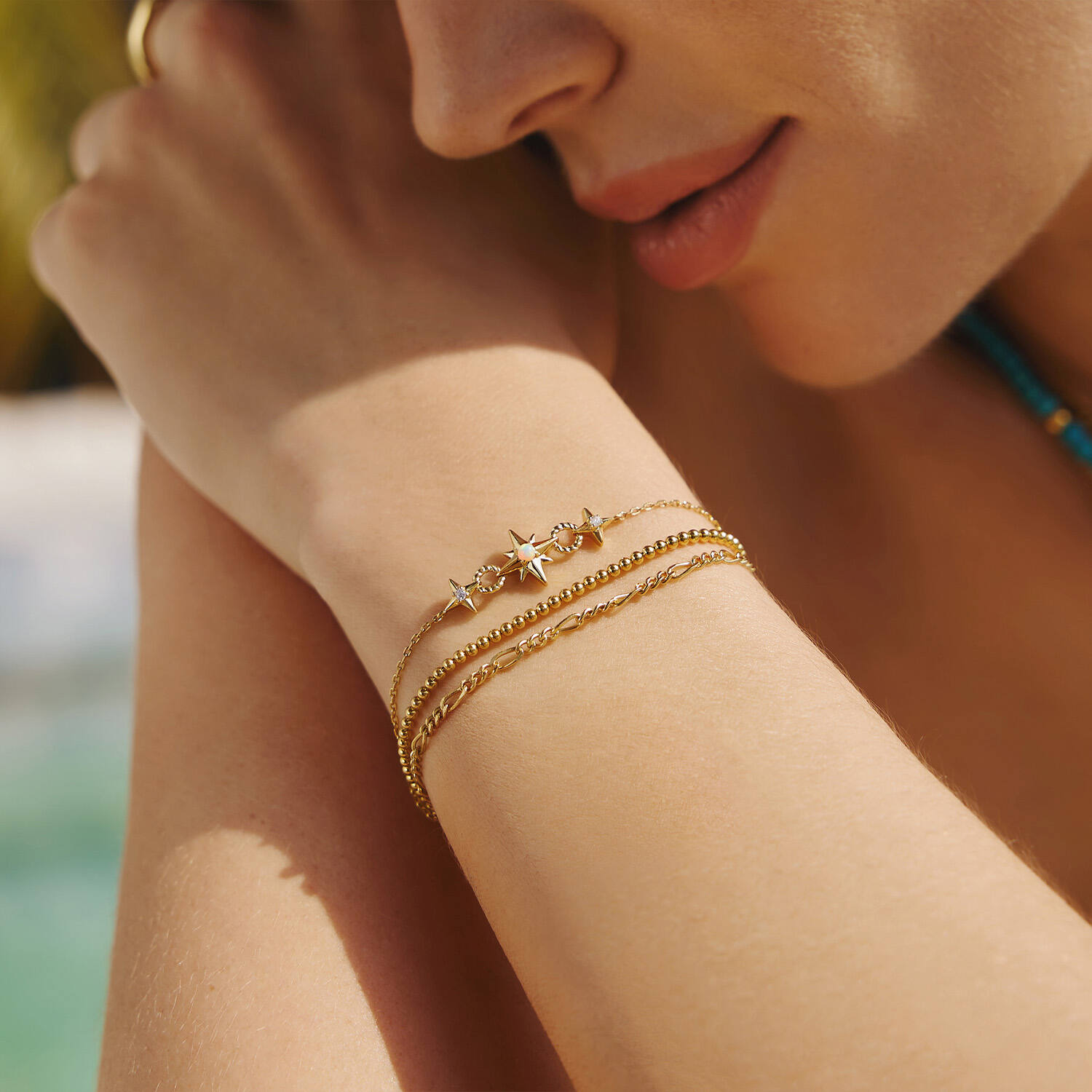  Chill Voyager - Schakelarmbanden - Zilver / 14kt GP - 18,5cm